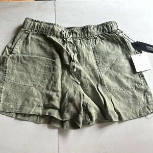 Jones & Co Green Linen Shorts - WITH TAGS